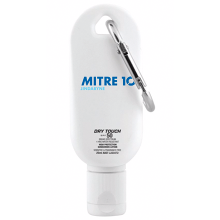 Mitre 10 Sunscreen SPF 50+ 25ml with Carabiner